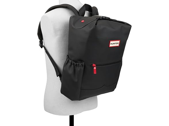 Hunter Top Clip Backpack, Smooth Black, Large