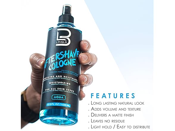 (3 Pack) Level 3 After Shave Spray Cologne, Aqua, 13.5 oz