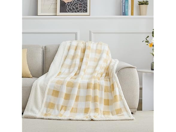 BEAUTEX Sherpa Fleece Blanket Twin Size