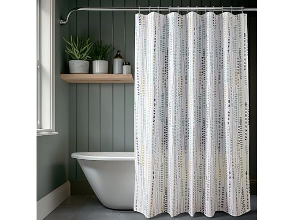 HPD Half Price Drapes Blossom Printed Shower Curtain