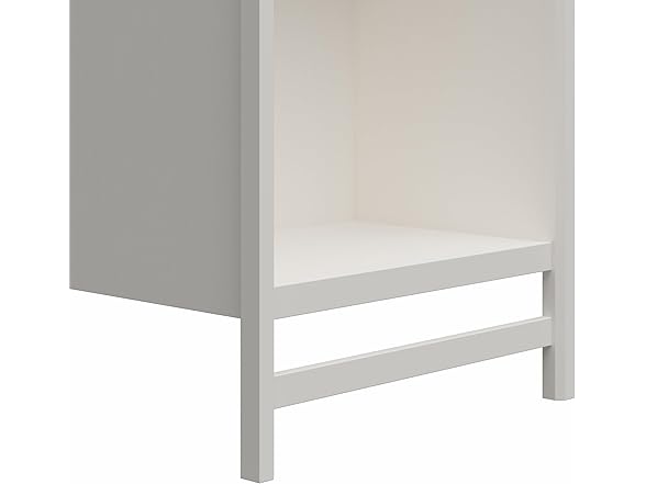 Systembuild Evolution Luxe 2-Shelf Double Clothing Rod Closet Tower, Ivory Oak