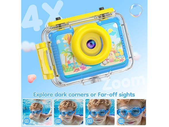 GKTZ Kids Underwater Waterproof Camera