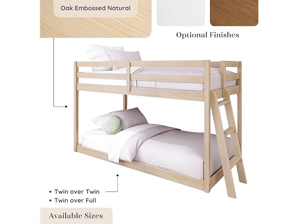 Grain & Grove Bear Twin Over Twin Bunk Bed