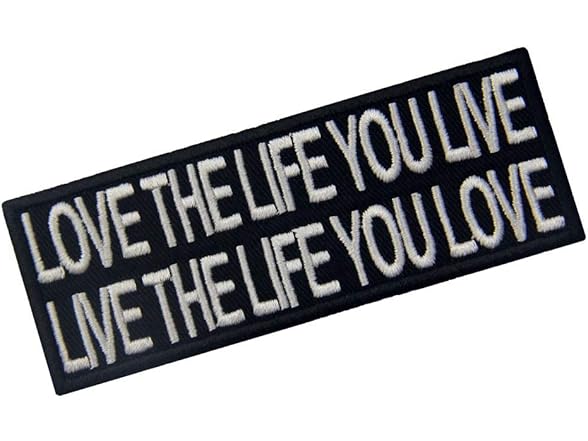 EmbTao Love The Life Live The Life Patch Funny Badge