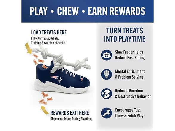Pets First NFL New England Patriots Cleat Sneaker Dog Toy