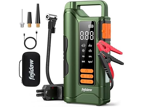 fejidaw Jump Starter with Air Compressor