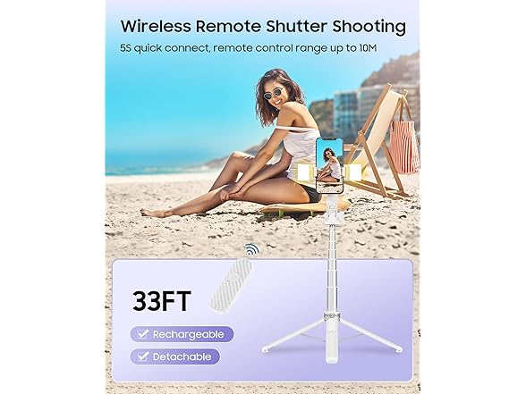 ACKIMA 53in Selfie Stick Tripod Light