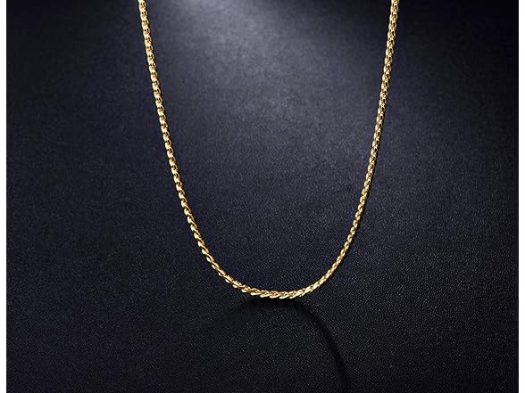 FOSIR Gold Plated Chain Necklace 26 Inch