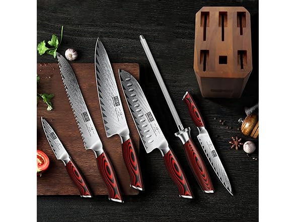 Kitchen Knife Set with Block