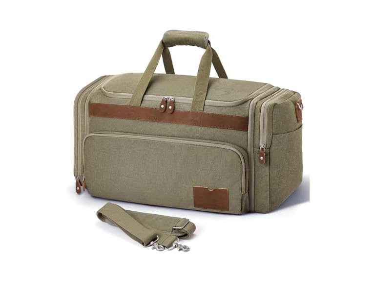SHOWKOO Army Green 60L Duffle Bag