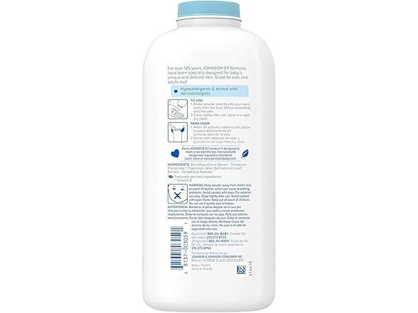 Johnsons Baby Powder with Aloe & Vitamin E