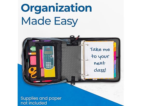 Case-it Mighty Zip Tab School Zipper Binder 6Pk