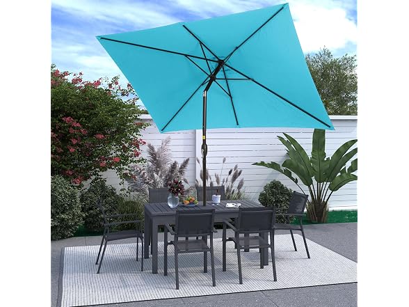 Sunvivi Outdoor 6.5 x 10 Ft Rectangular Umbrella