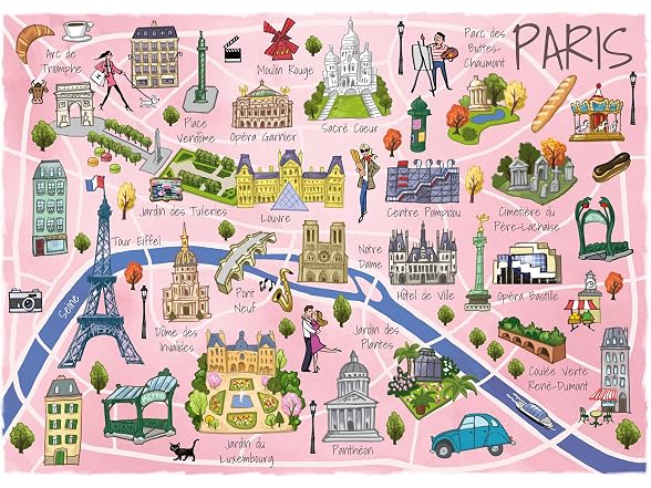 TEAMPUZZLE: Paris – 1000pc Jigsaw Puzzle, Designed for Two