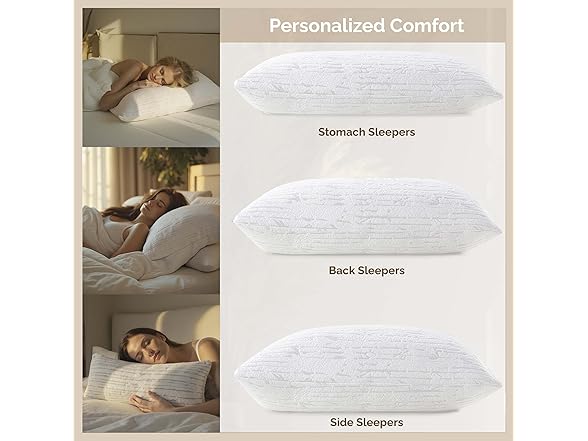Clara Clark Memory Foam Pillows 2 Pack, Queen