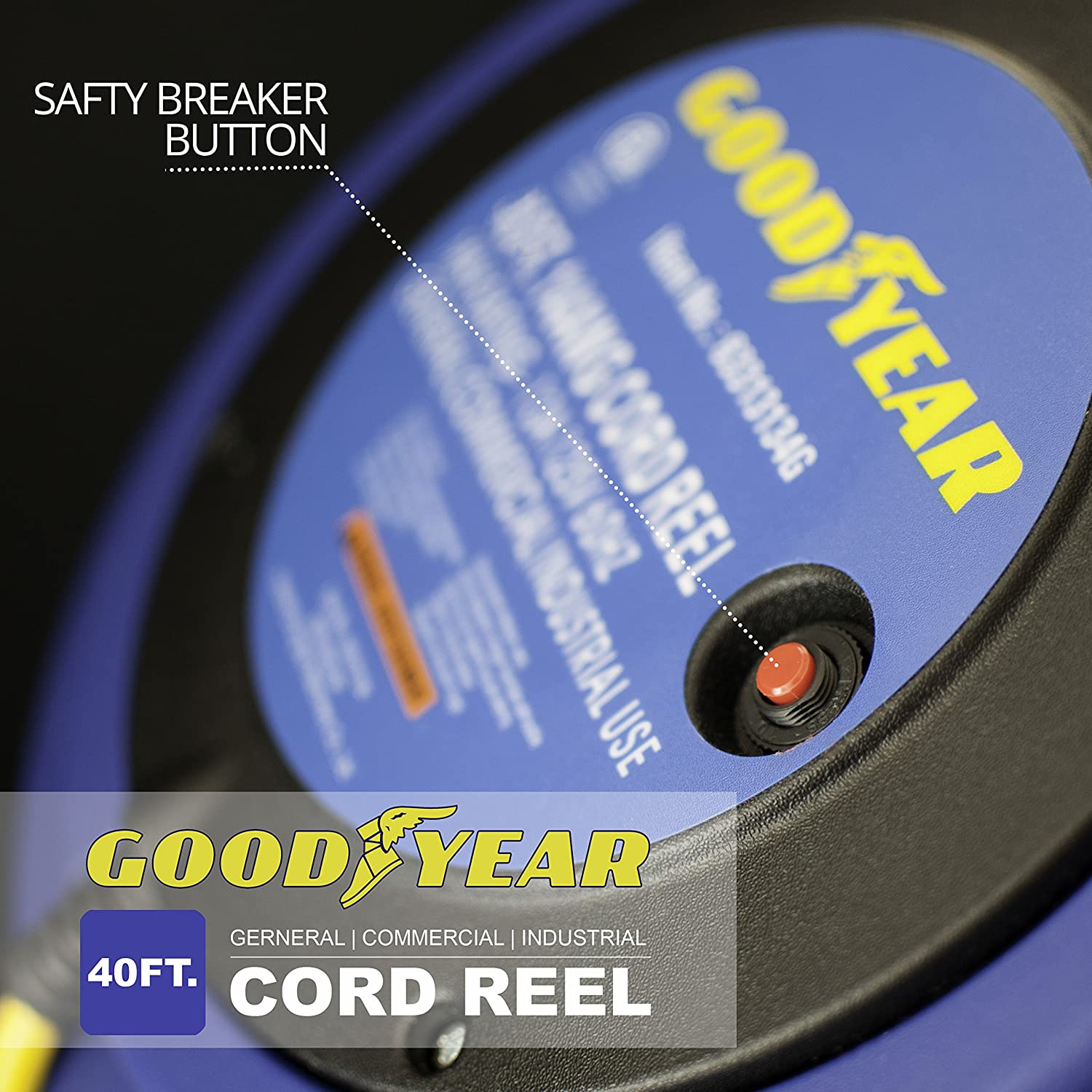 Goodyear Heavy Duty Cord Reel 40' 12AWG - Gallery 14