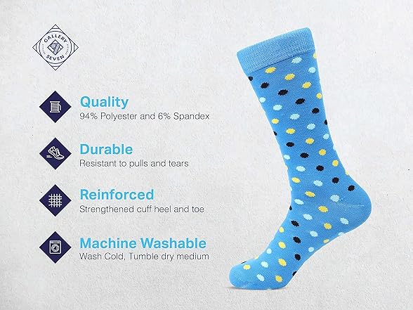 GALLERY SEVEN Mens Socks 6-Pairs