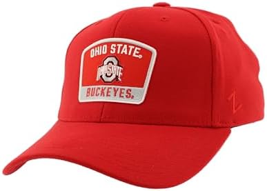 ZHATS Men's Standard NCAA Officially Licensed Fitted Hat ZH Patch Switchback Team Color, Medium