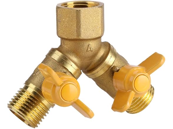 Oumefar G1/2 Brass 2 Dual Faucet Connector