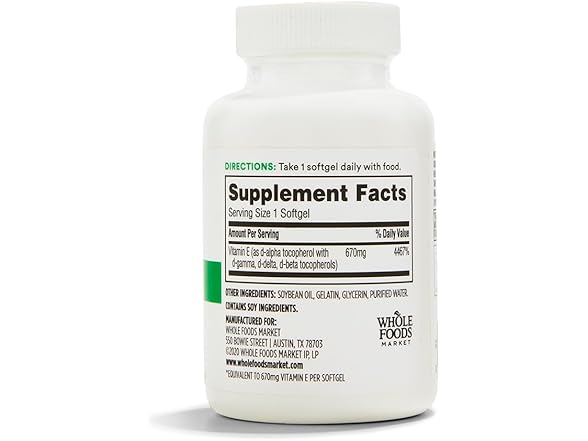 60CT 365 by Whole Foods Market, Vitamin E 1000 IU