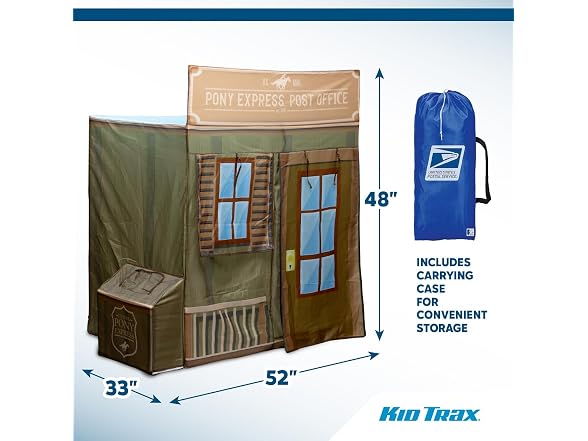 Kid Trax USPS Post Office Pony Express Pretend Play Kids Pop Up Tent