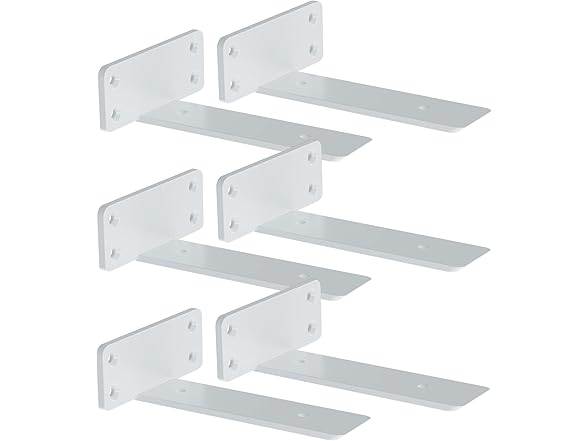 ZGO Floating Shelf Brackets, 8 inch, 6 pack