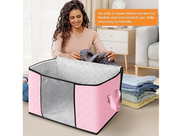Fab totes 90L Pink 4 Pack Storage Bags