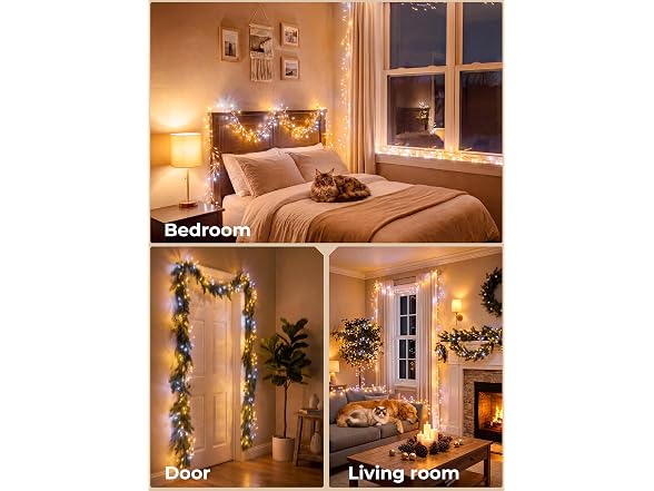 SmartDawn Fairy Lights Plug in 200-LED