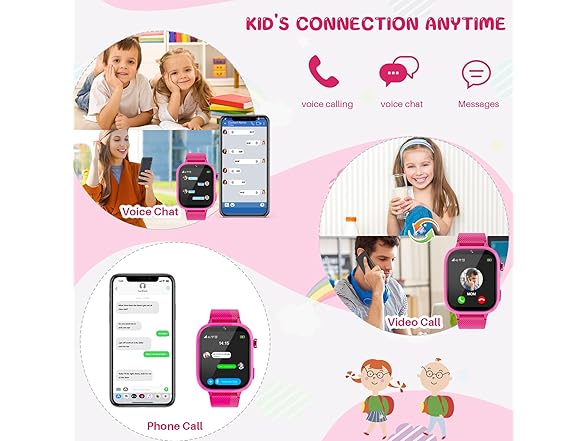 OKYUK 4G Kids Smartwatch w/SIM Card
