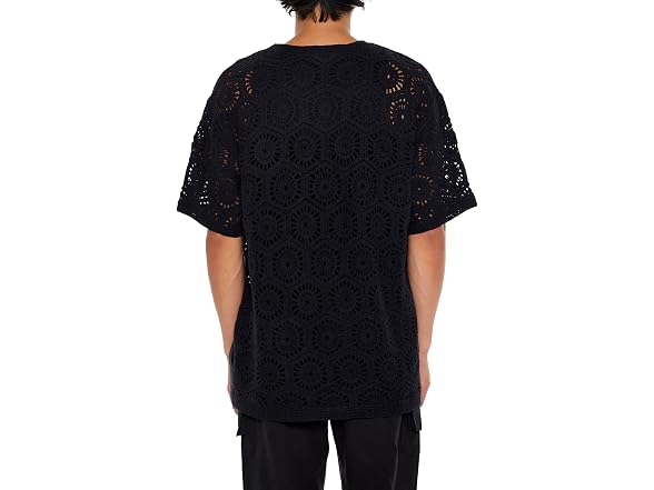 Forever 21 (L) Sweater-Knit Crochet Tee