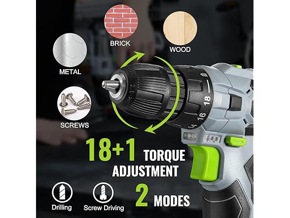 WORKPRO 12V Cordless Drill Driver Kit
