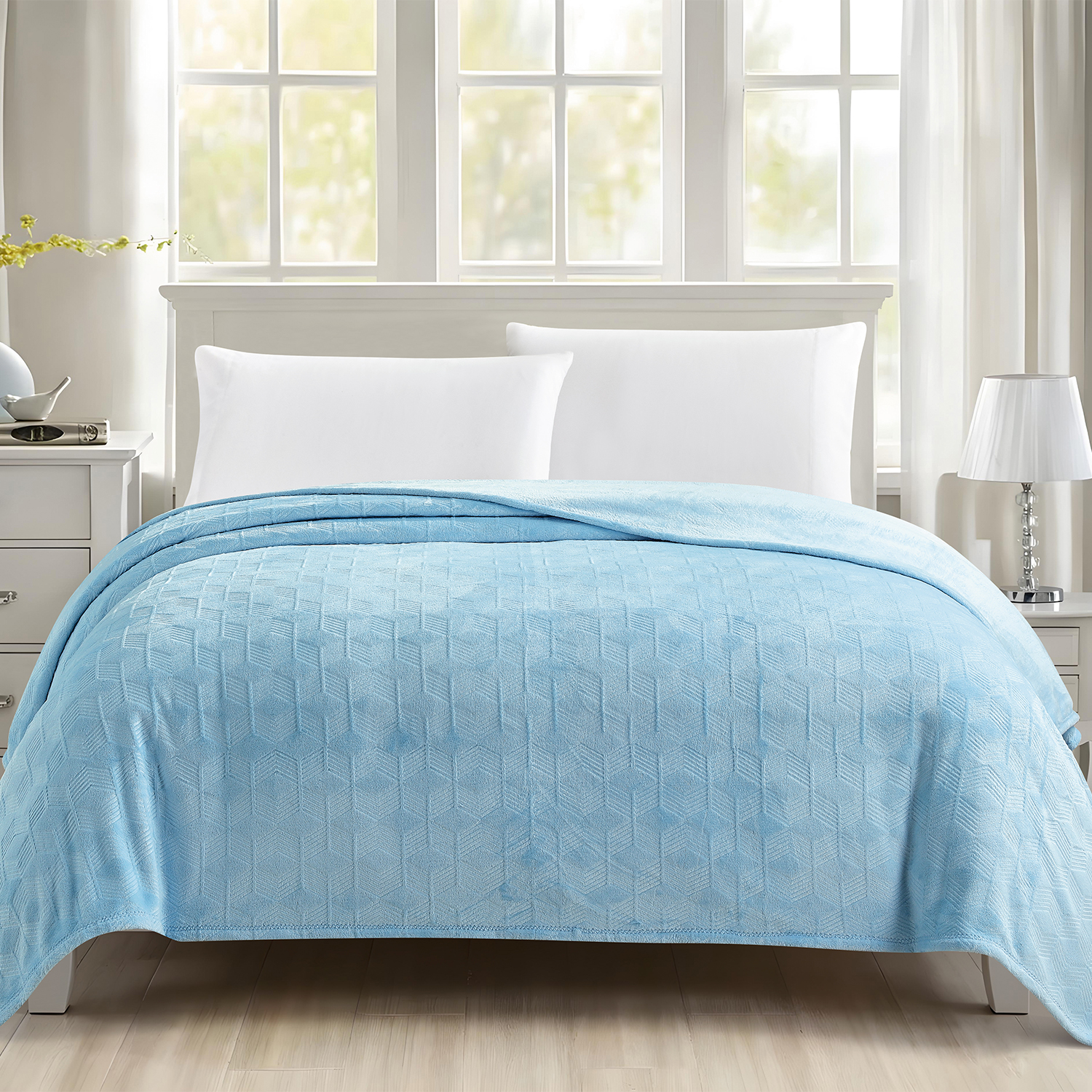 Amrani Embossed Microplush Blanket Lightweight - Gallery 4