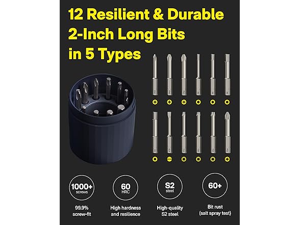 HOTO BH-1090 HOTO Electric Screwdriver Rechargeable, 3.6V