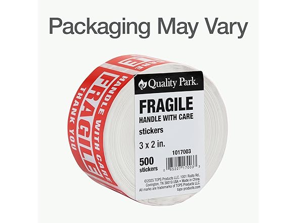 Quality Park Fragile Stickers 500/Roll