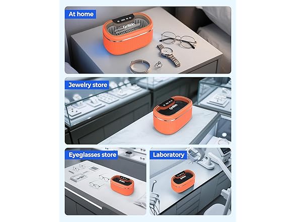 Onlikin Ultrasonic Orange Jewelry Cleaner - Gallery 6
