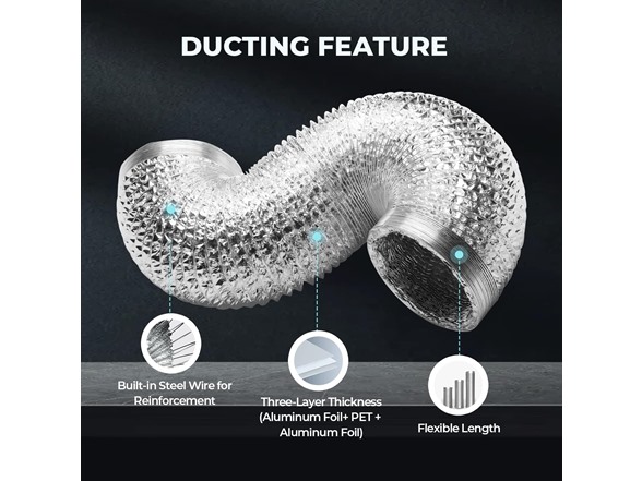 YSSOA 6 Inch 8 Feet Ducting