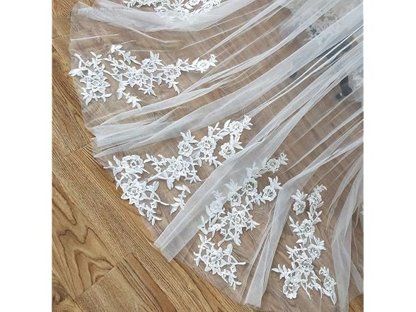 EllieWely Women EllieHouse Long Tulle Bridal Cape
