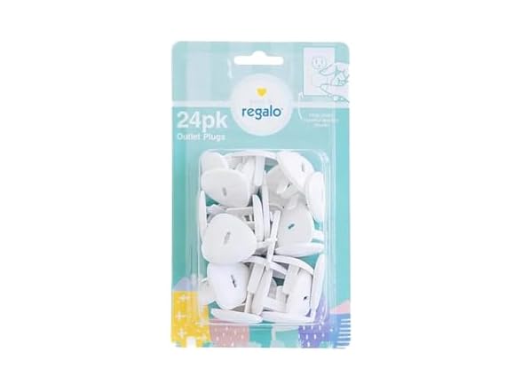 Regalo Home Safety Outlet Cover Plug 24 Pack