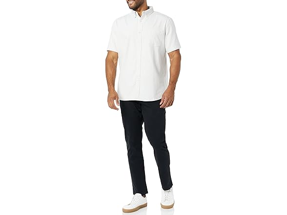Amazon Essentials Mens SS Stretch Oxford Shirt Slim