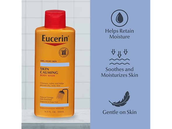 Eucerin Skin Calming Body Wash Cleanses and Calms