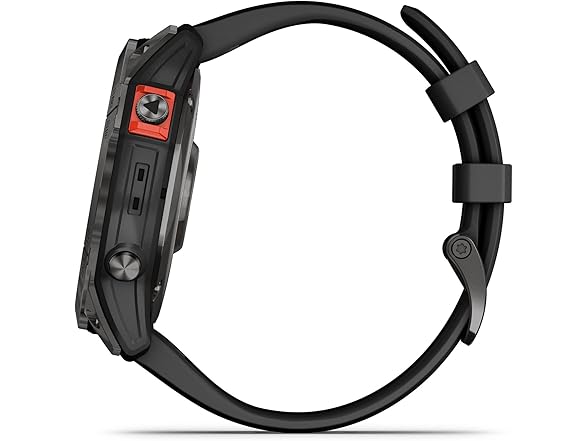 Garmin Fenix 7X Solar-Powered Waterproof 1.4-Inch Display Multisport GPS Watch with Built-in LED Flashlight and Bluetooth (Slate Gray with Black Band) (Open Box)