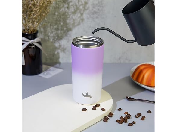 Konokyo 16oz Travel Coffee Mug PurpleWhite