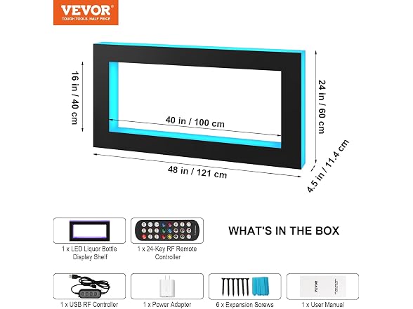 VEVOR LED Lighted Liquor Bottle Display