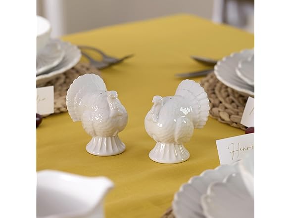 Lenox French Perle Carved Turkey Salt & Pepper Set 663620