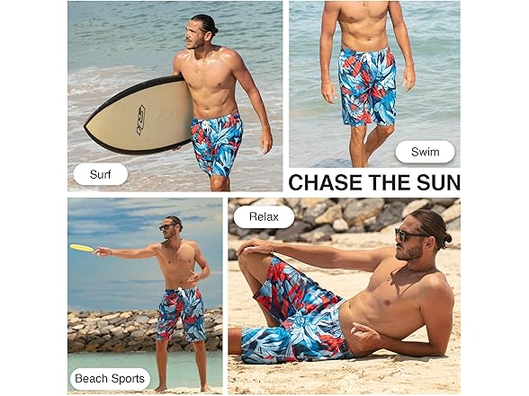 Kanu Men's Navy/Red Swim Trunk (S)