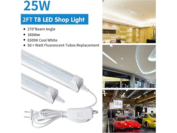 AQIQUUT Led Shop Light 2Pack