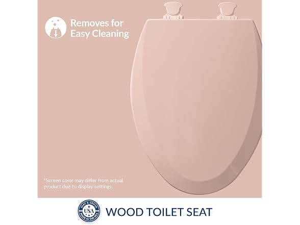 Bemis 1500EC Durable Wood Toilet Seat with Easy Cl