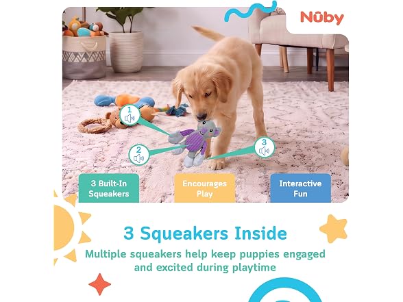 Nuby Nuby Pull & Tug Dog Toy Interactive