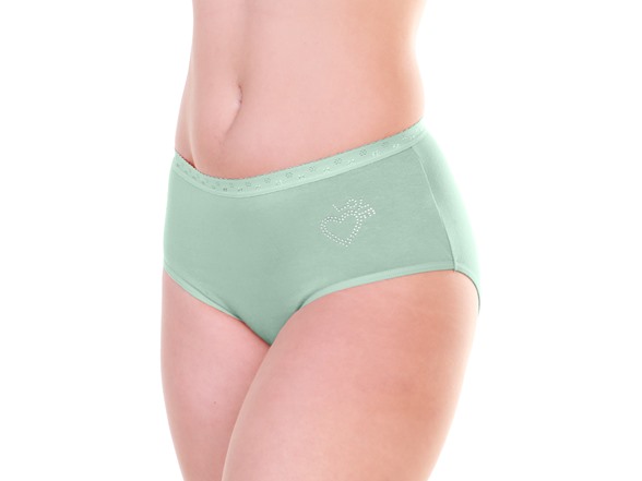 Brief Panties with Scalloped Waistband