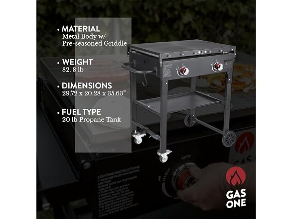 GasOne Foldable Propane Burner Grill